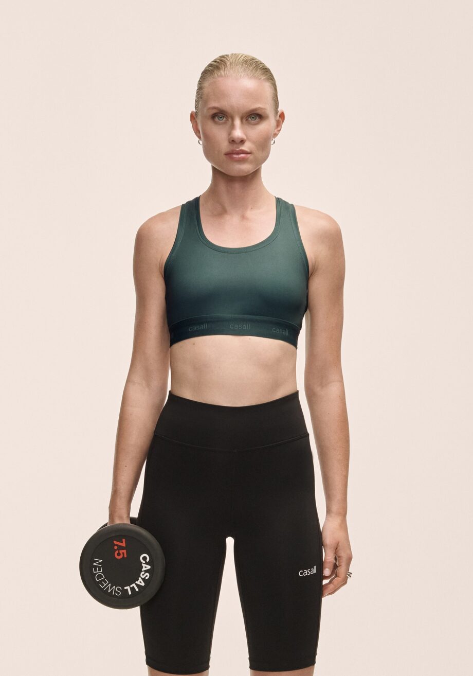 Casall Graphic Sports Bra - Dark Pine