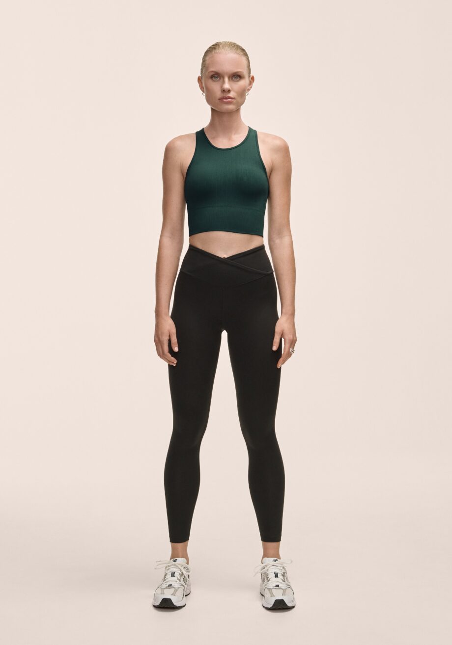 Casall Overlap High Waist Tights - Black