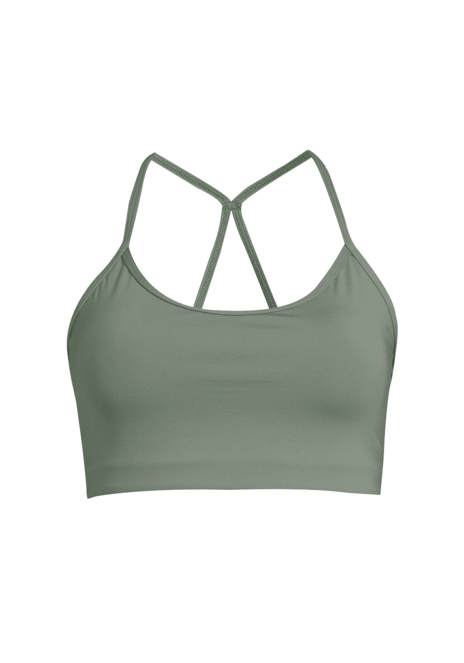 Casall Sleek Strappy Sports Bra - Dusty Green