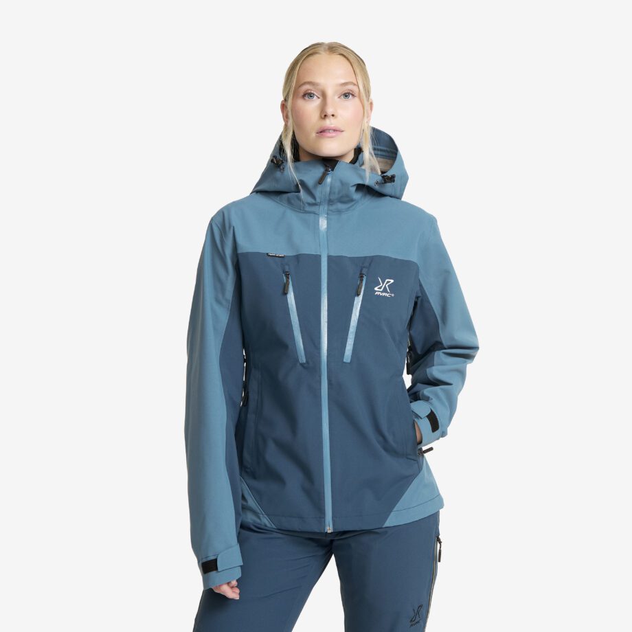 Revolution Race Dam > Jackor > Regn- & Skaljackor - Silence Proshell 3L Jacket - Dam - Moonlit Ocean/Blue Ashes, Storlek:3XL
