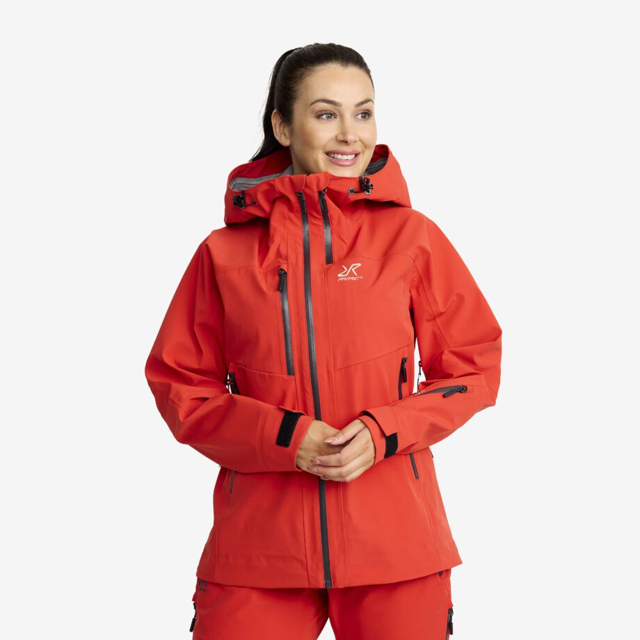 Revolution Race Cyclone 3L Shell Jacket - Dam - Aurora Red, Storlek:S - Dam > Jackor > Regn- & Skaljackor