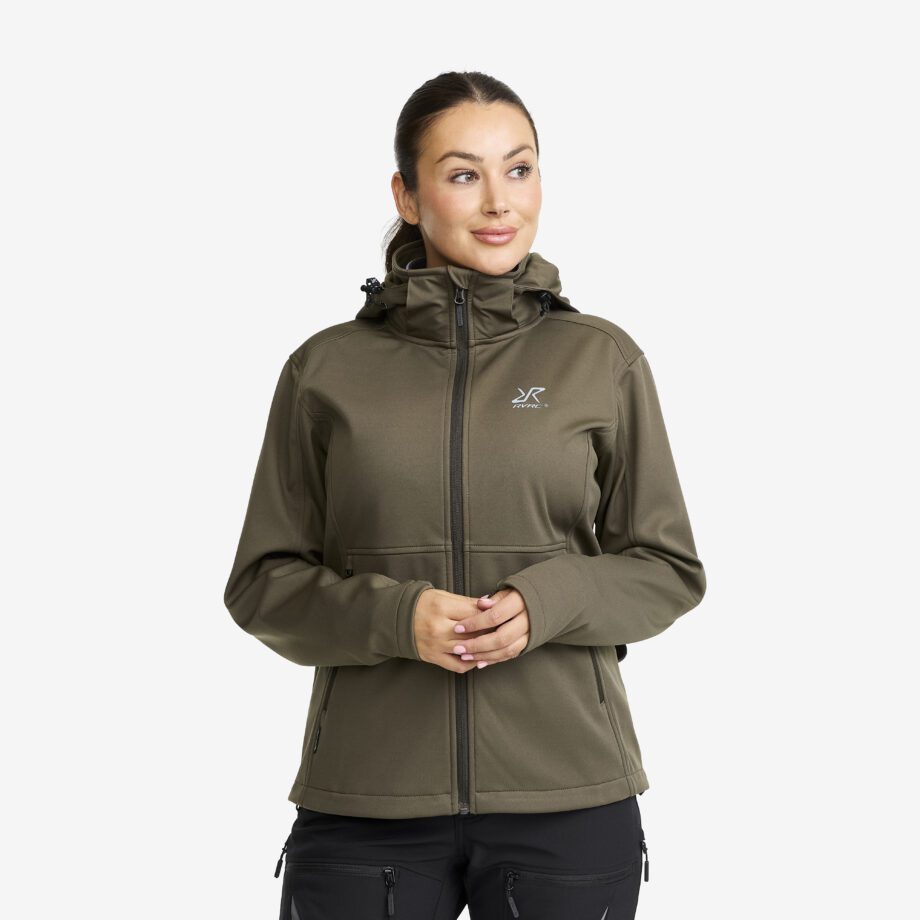 Revolution Race Dam > Jackor > Softshelljackor - Responder Softshell Jacket - Dam - Light Moss Gray, Storlek:S