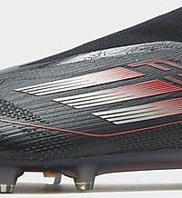 adidas F50 Elite Laceless FG, Core Black / Iron Metallic / Lucid Red