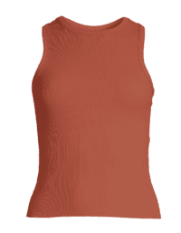 Casall Defined Rib Racerback - Burnt Sienna Red