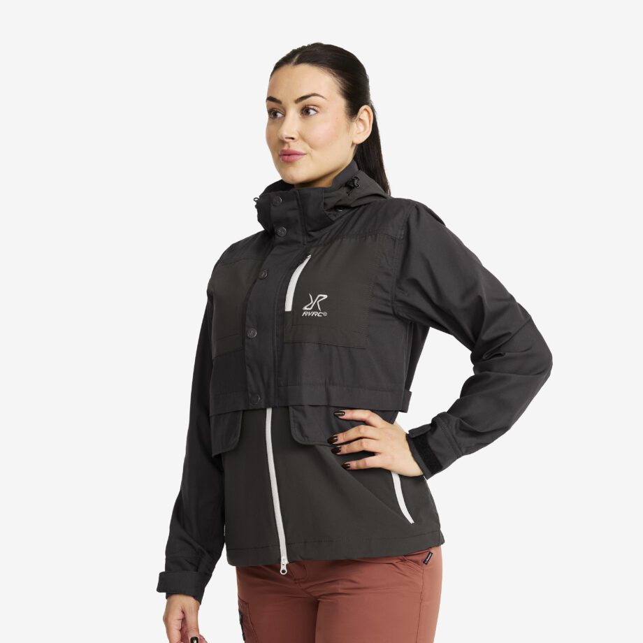 Revolution Race Rambler Lightweight Pro Jacket - Dam - Anthracite/Oatmeal, Storlek:4XL - Skaljacka & Vindjacka
