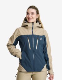 Revolution Race Silence Proshell 3L Jacket - Dam - Khaki/Moonlit Ocean, Storlek:S - Dam > Jackor > Regn- & Skaljackor