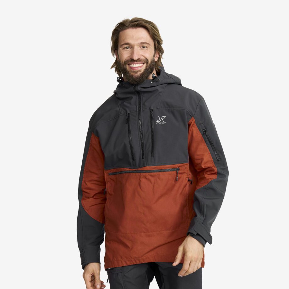 Revolution Race Skaljacka & Vindjacka - Outdoor Anorak - Herr - Rusty Orange, Storlek:XL