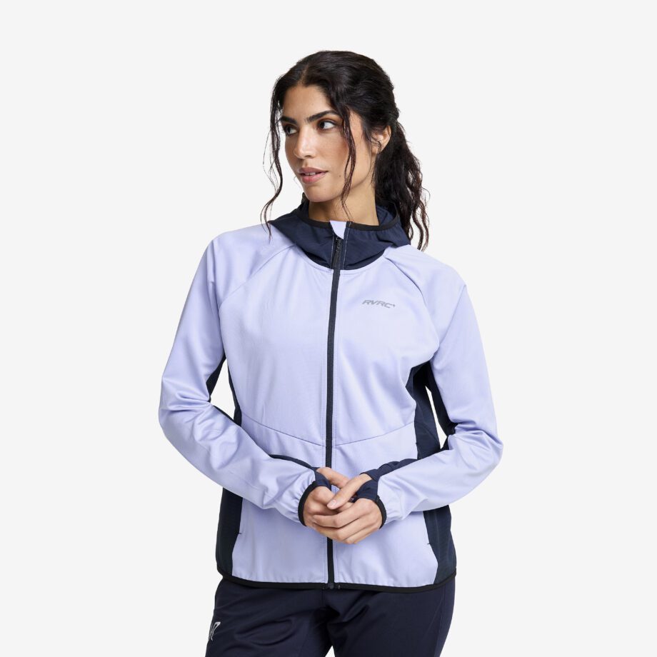 Revolution Race Dam > Jackor > Vindjackor - Pace Hooded Wind Jacket - Dam - Bright Lavender/Navy, Storlek:3XL