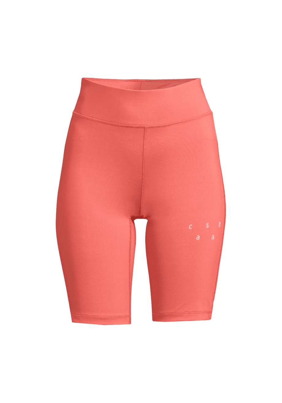 Casall Essential High Waist Bike Tights - Deep Coral