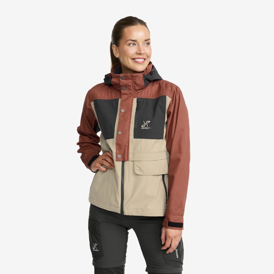 Revolution Race Skaljacka & Vindjacka - Rambler Lightweight Pro Jacket - Dam - Pink Mahogany/Aluminium, Storlek:3XL