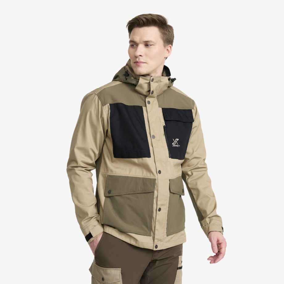 Revolution Race Rambler Lightweight Pro Jacket - Herr - Khaki/Light MossGray, Storlek:3XL - Skaljacka & Vindjacka