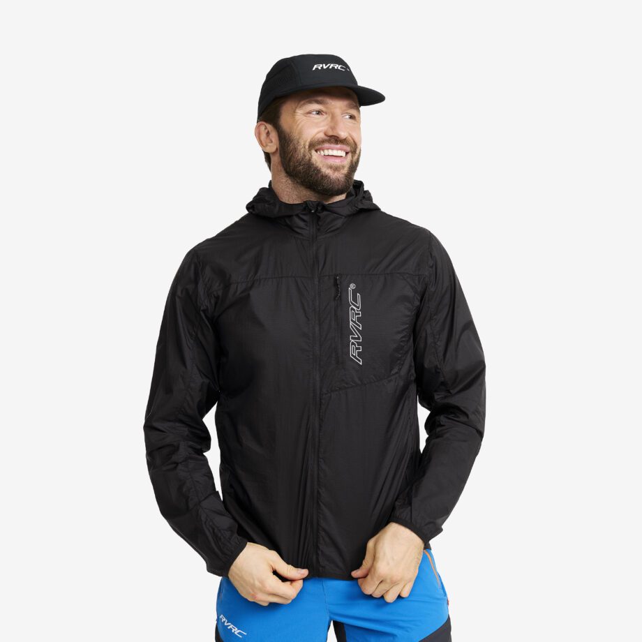 Revolution Race Jackor > Vindjackor - Speed Hooded Windbreaker - Herr - Black, Storlek:S
