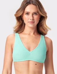 Stronger - Textured V-neck Bikini Top