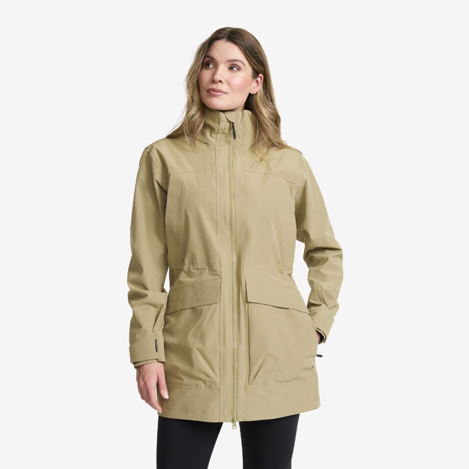 Revolution Race Dam > Jackor > Regn- & Skaljackor - Nevis 2L Parka - Dam - Khaki, Storlek:M