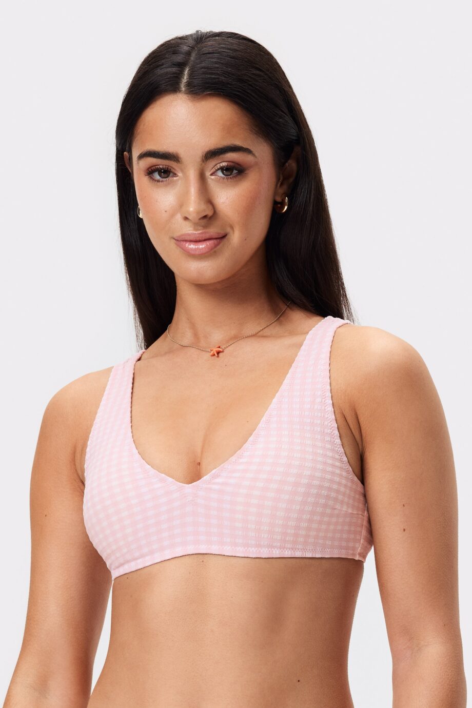 Stronger - Textured V-neck Bikini Top