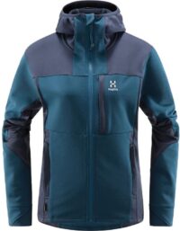 Haglöfs Vassi Mid Hooded Jacket Women Dark Ocean/Tarn Blue