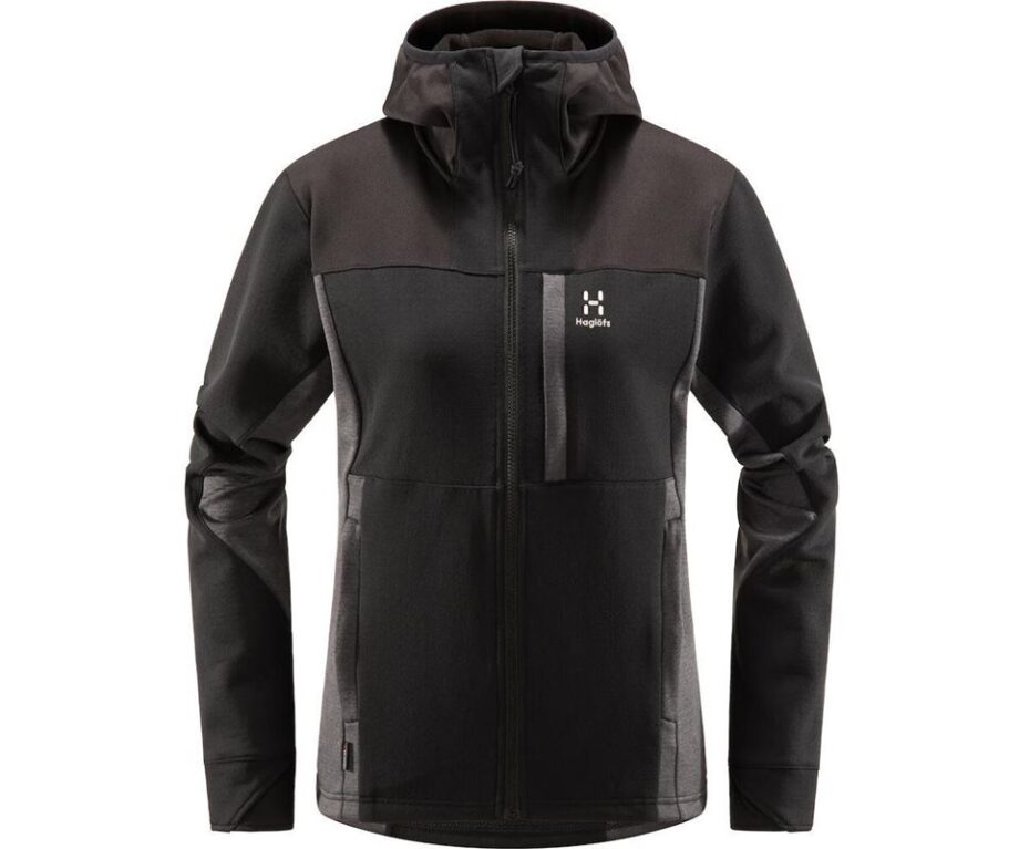 Haglöfs Vassi Mid Hooded Jacket Women True Black/Magnetite