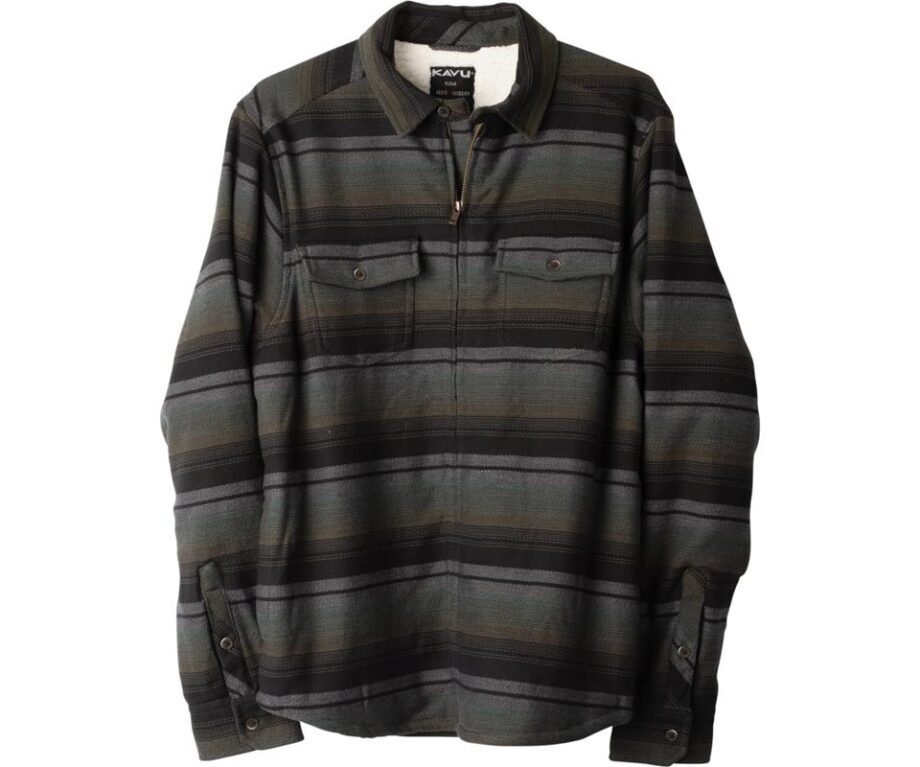 KAVU Eagle Pine Shirt Jacket Men Forest Stripe