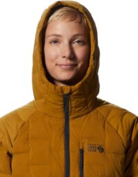 Mountain Hardwear Stretchdown Hoody Jacket Women Olive Gold