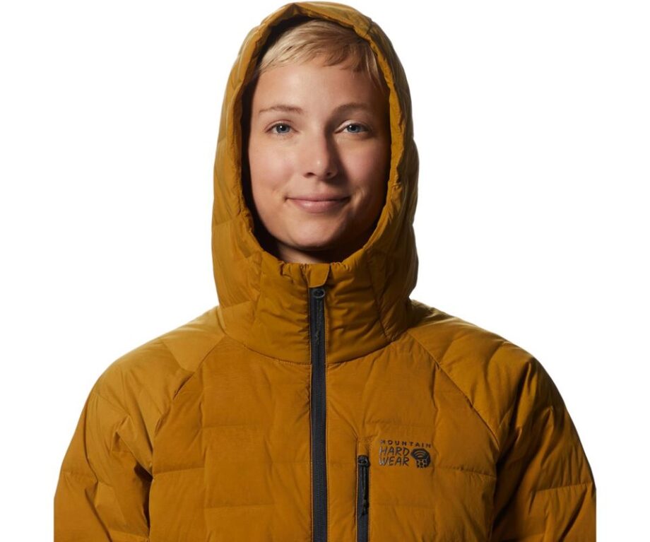 Mountain Hardwear Stretchdown Hoody Jacket Women Olive Gold