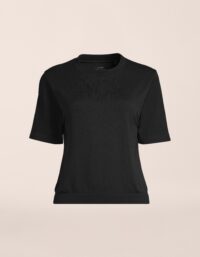 Casall Seamless Rib Sleeve Tee - Black