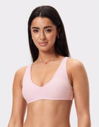 Stronger - Textured V-neck Bikini Top