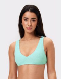 Stronger - Textured V-neck Bikini Top