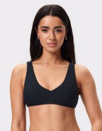 Stronger - Textured V-neck Bikini Top