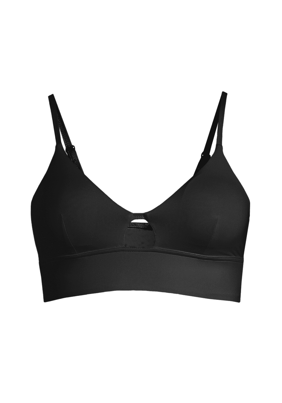 Casall Triangle Cut-Out Bikini Top - Black