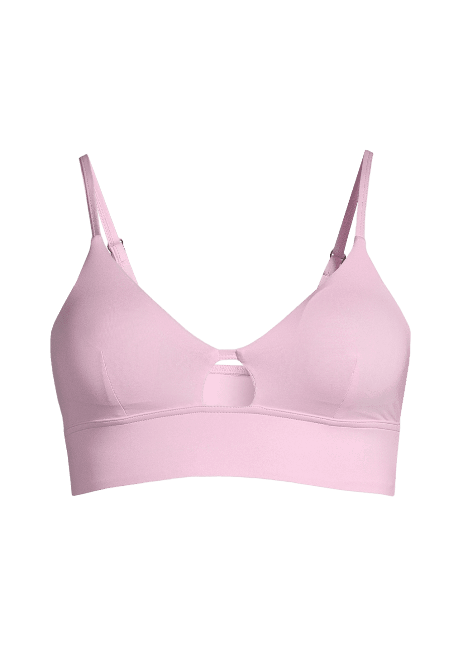 Casall Triangle Cut-Out Bikini Top - Clear Pink
