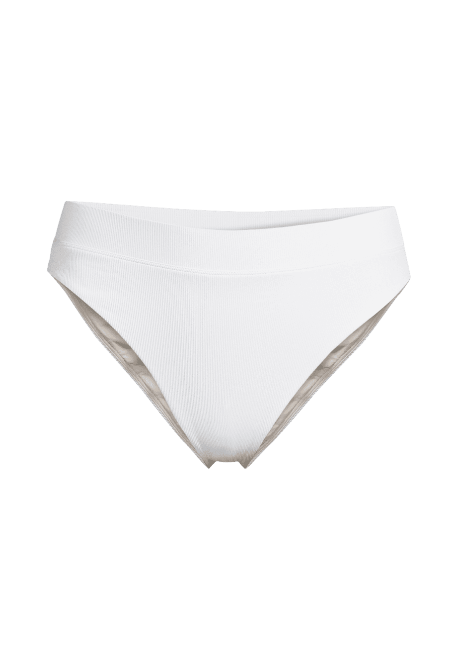 Casall High Waist Rib Bikini Brief - White