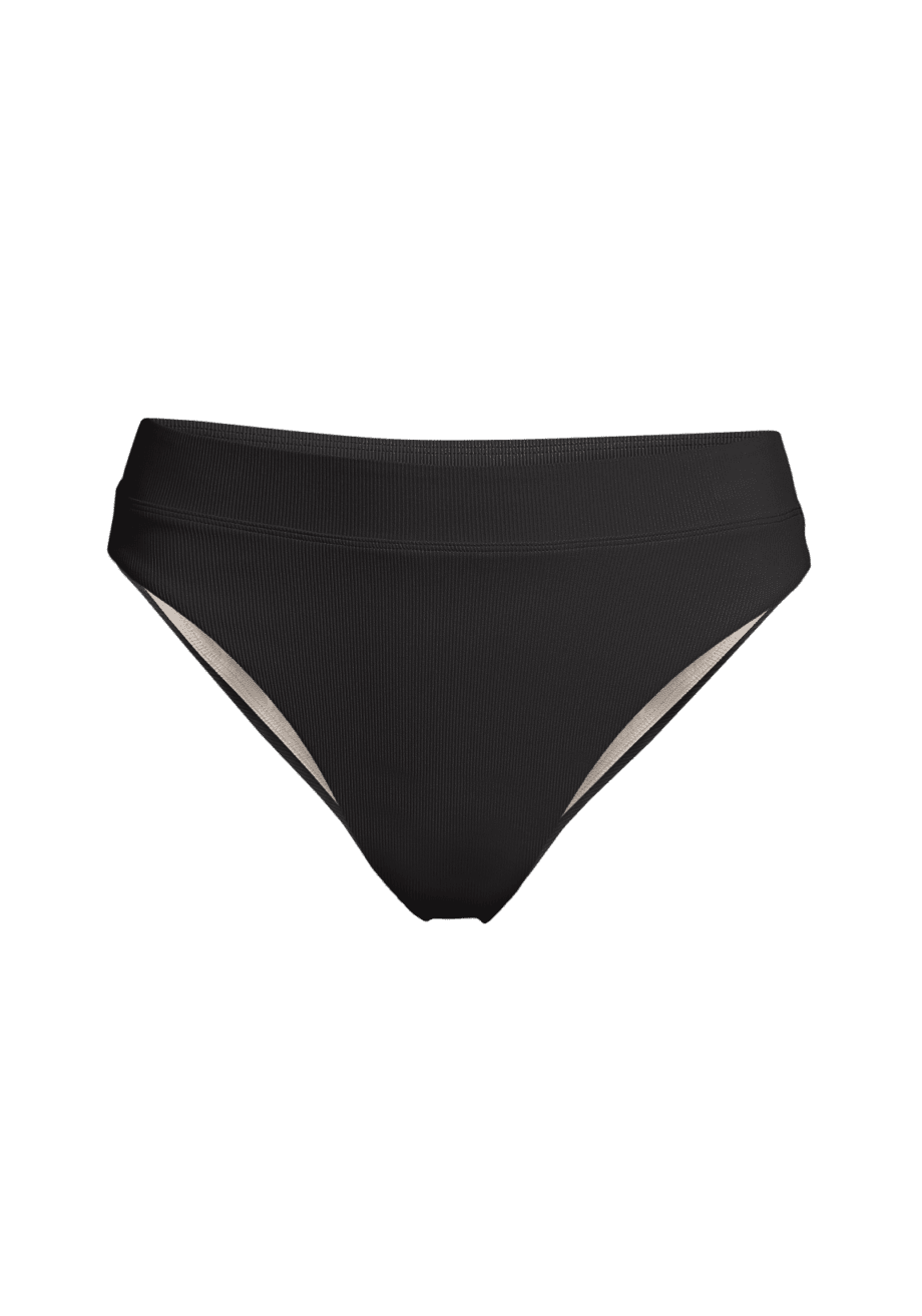 Casall High Waist Rib Bikini Brief - Black