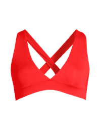 Casall V-Neck Crossback Bikini Top - Summer Red