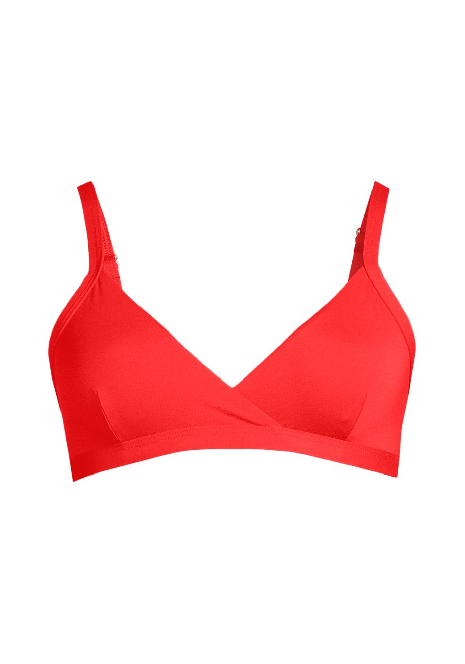 Casall Overlap Bikini Top - Summer Red