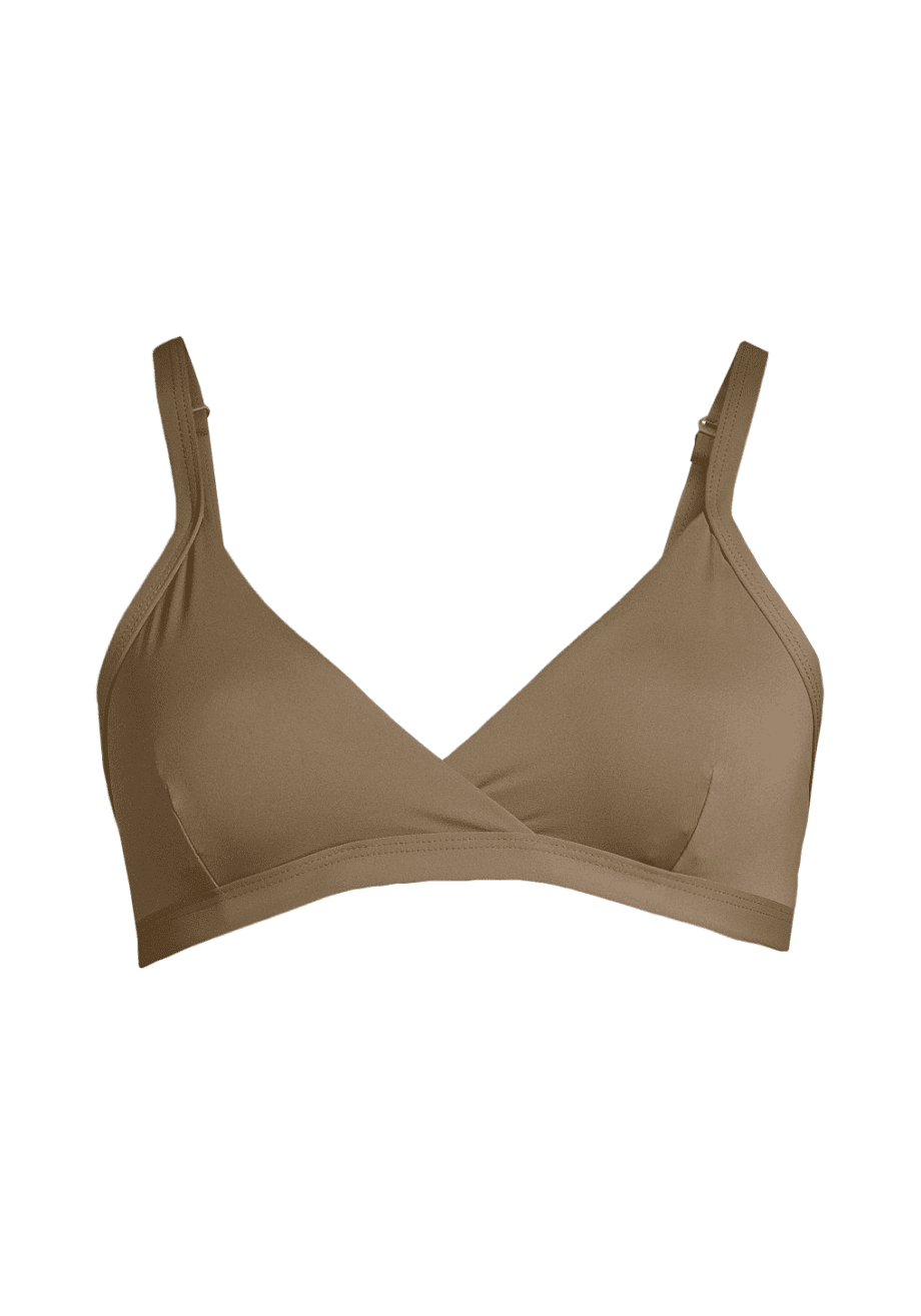 Casall Overlap Bikini Top - Seaweed Green