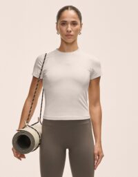 Casall Cotton Blend Slim Tee - Off White