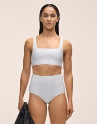 Casall Waffle Square Neck Bikini Top - White