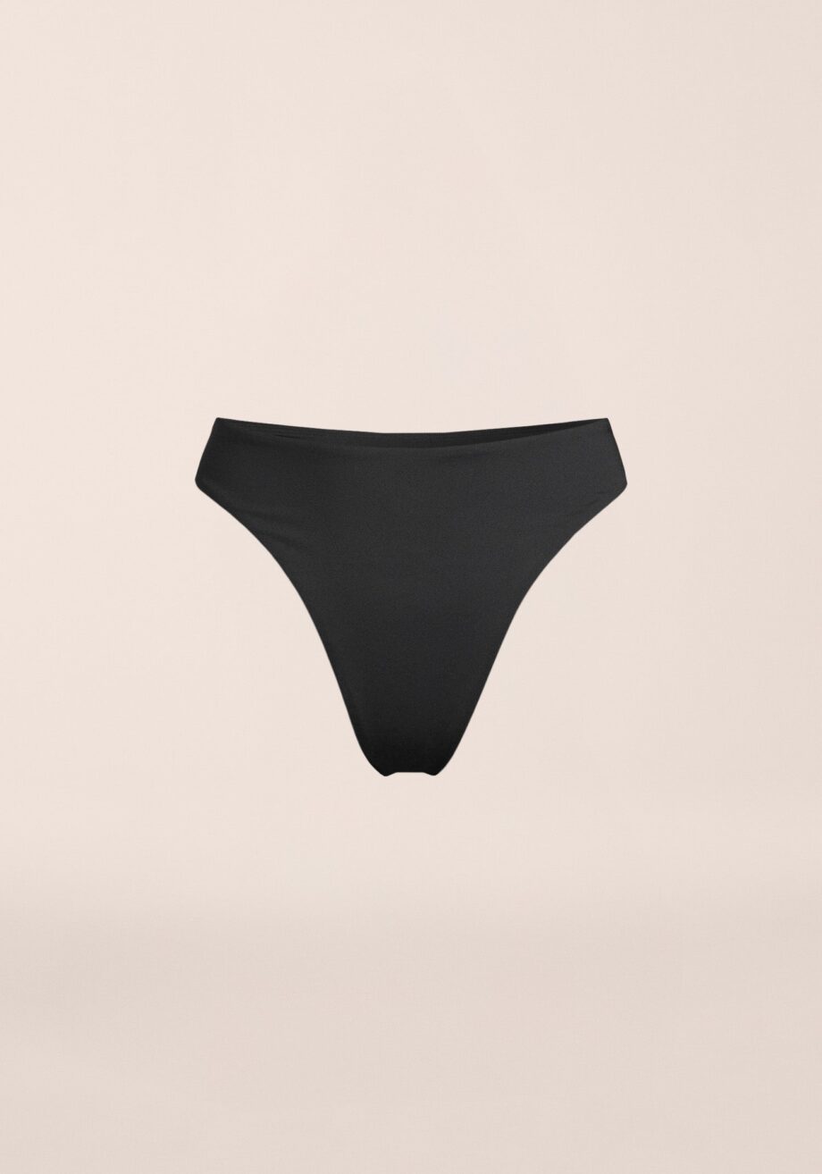 Casall Brazilian High Waist Bikini Bottom - Black