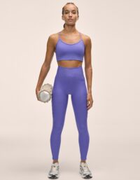 Casall Twist Cut Out High Waist Tights - Violet Pulse