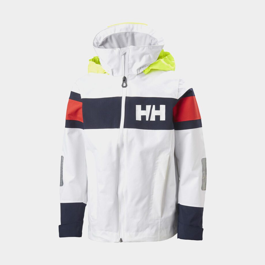 Seglarjacka Helly Hansen JR Salt 2, White, barn & junior, 140 cl (10 år)