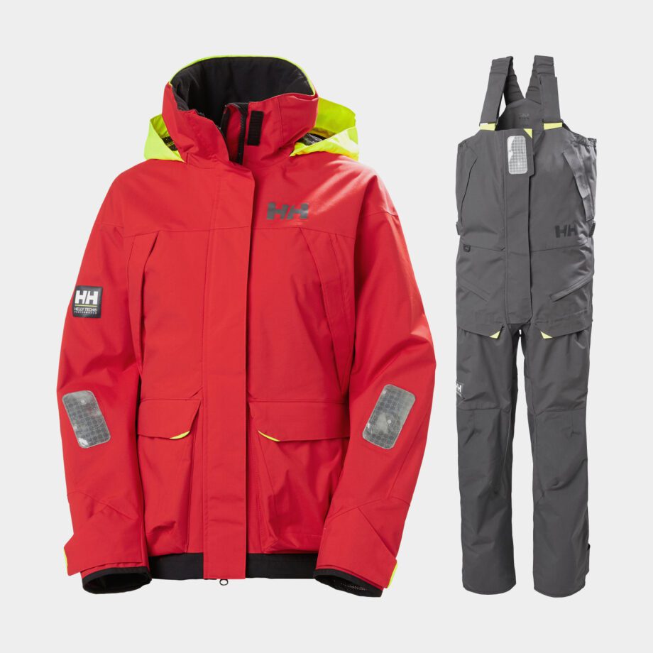 Seglarställ Helly Hansen Pier 3.0 + Skagen, Alert Red + Ebony, dam, X-Large