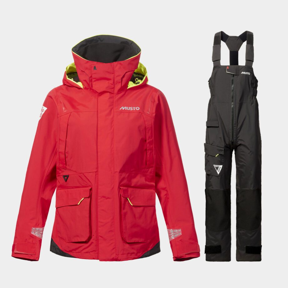 Seglarställ Musto BR1 Channel, True Red + Black, dam, Medium (UK 12)