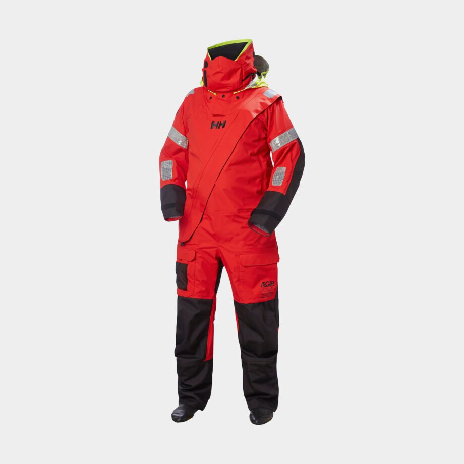 Torrdräkt Helly Hansen Ægir Ocean Dry Suit 2.0, Alert Red, herr, X-Large