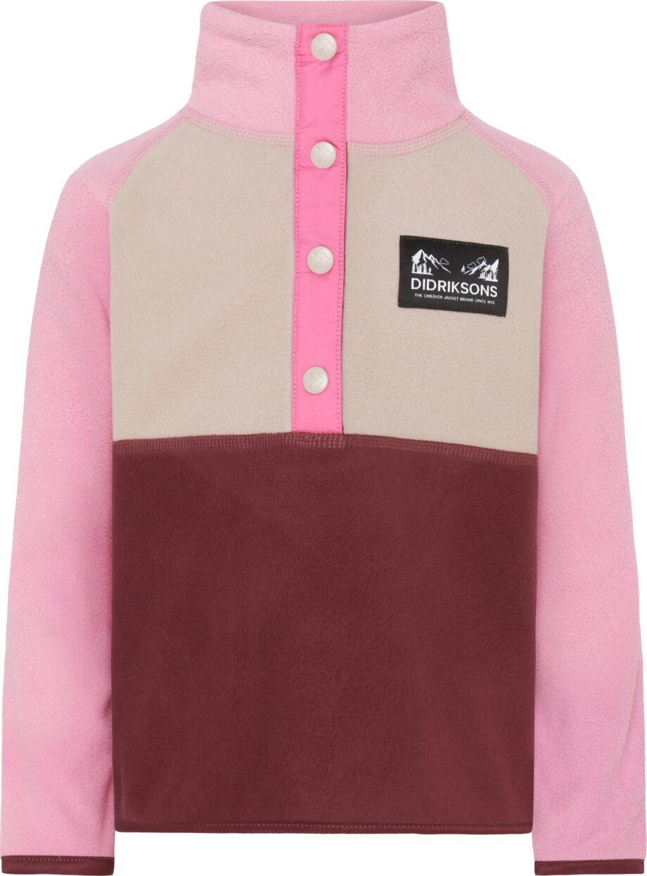 Didriksons Didriksons Kids' Monte Half Button 4 Anemon Red