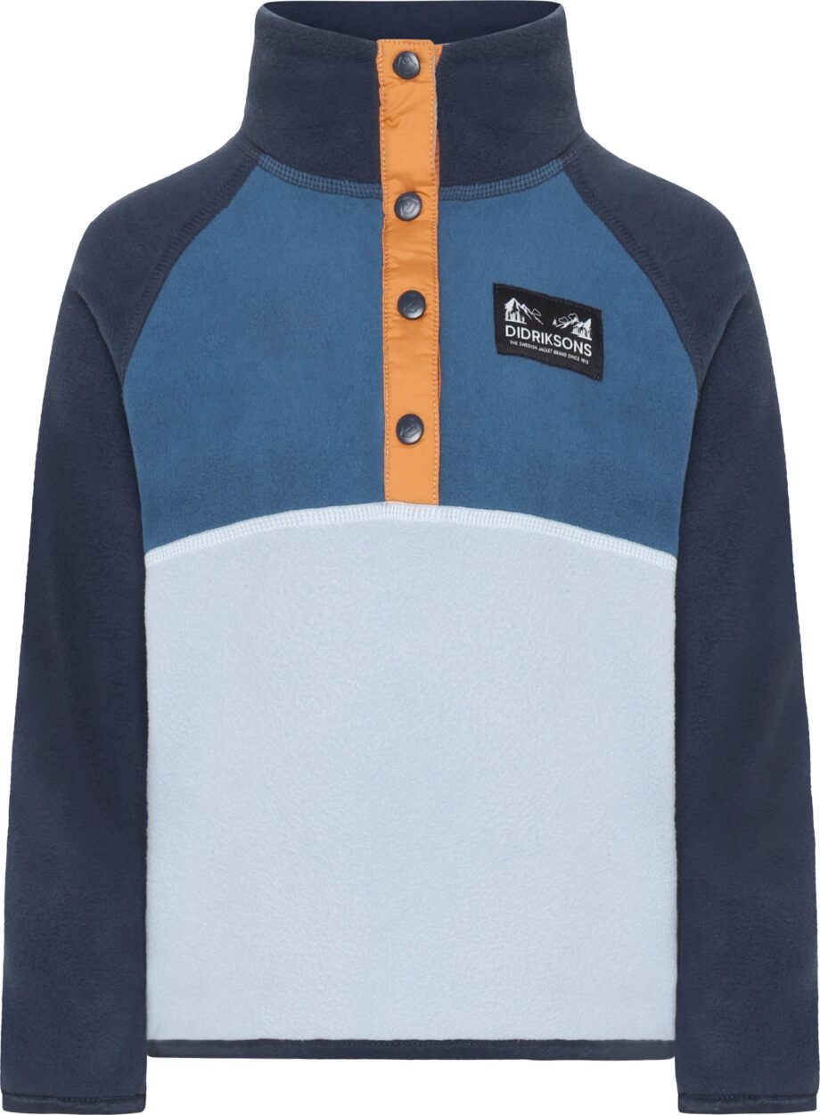 Didriksons Didriksons Kids' Monte Half Button 4 Cloud Blue