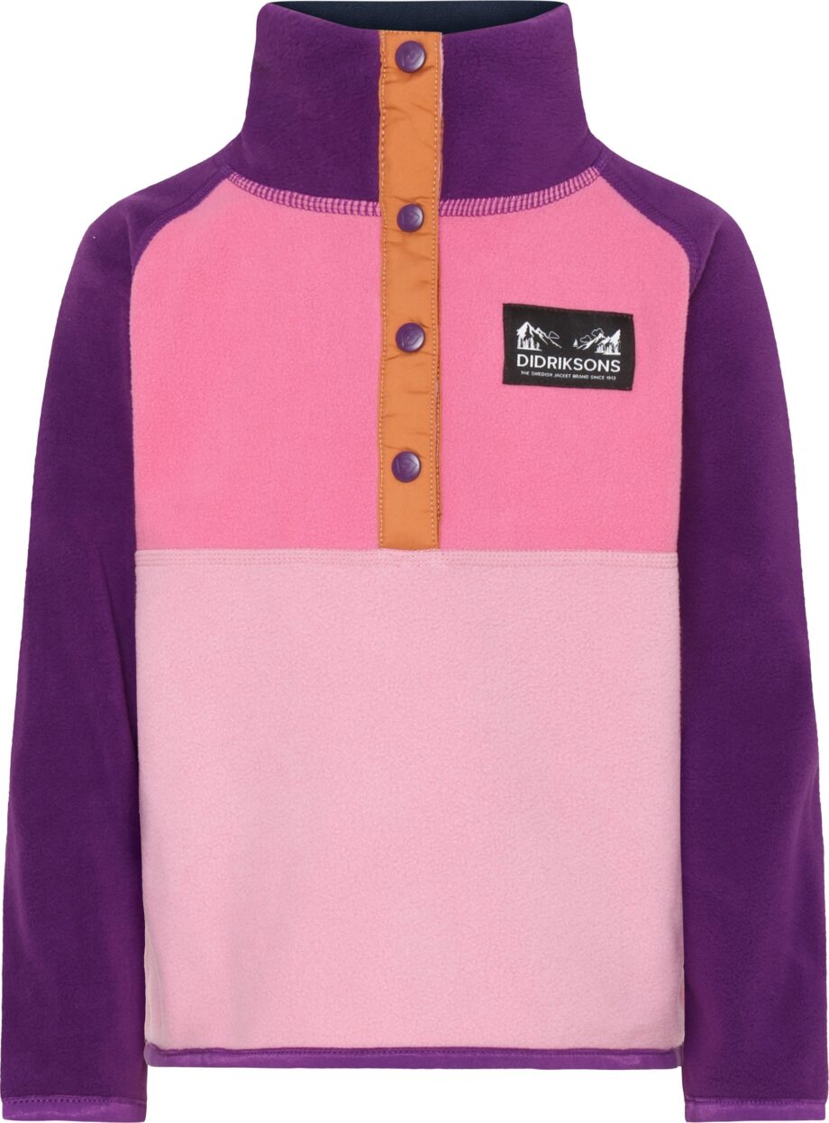 Didriksons Didriksons Kids' Monte Half Button 4 Light Heather Pink