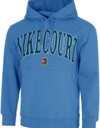 Nike Court Dri-fit Fleece Heritage Huvtröja Herrar Blå - Xs