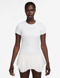 Nike Court Dri-fit Advantage T-shirt Damer Vit - L