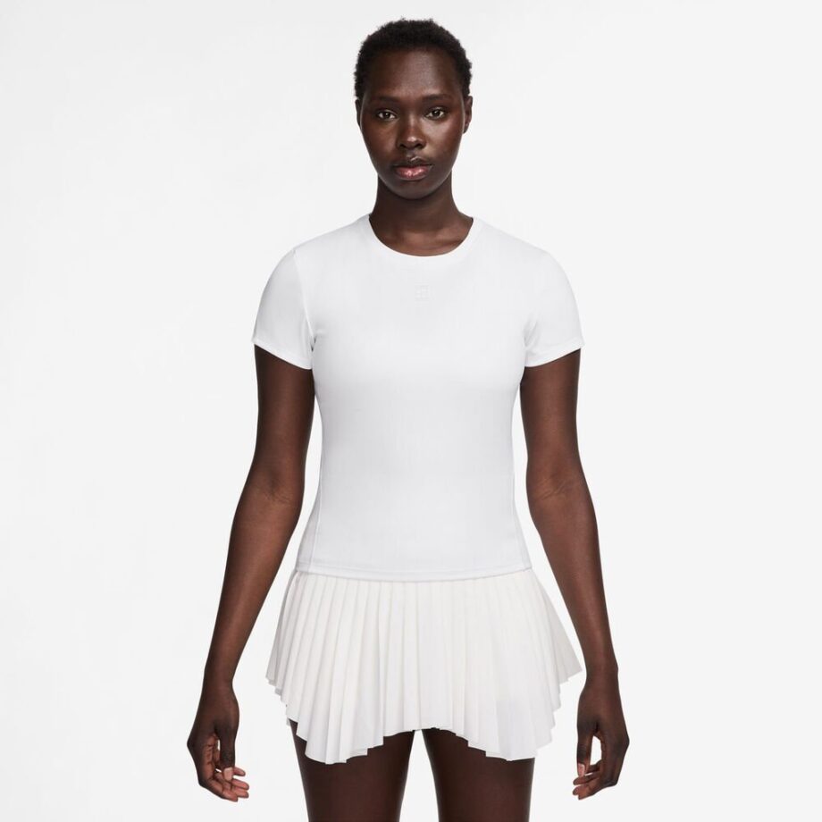 Nike Court Dri-fit Advantage T-shirt Damer Vit - L