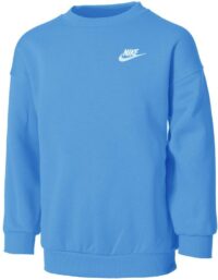 Nike Club Fleece Oversized Crew Tröja Flickor Blå - Xl